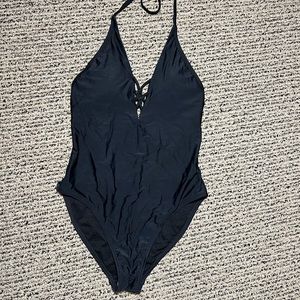 NWT Xhilaration one piece black swimsuit